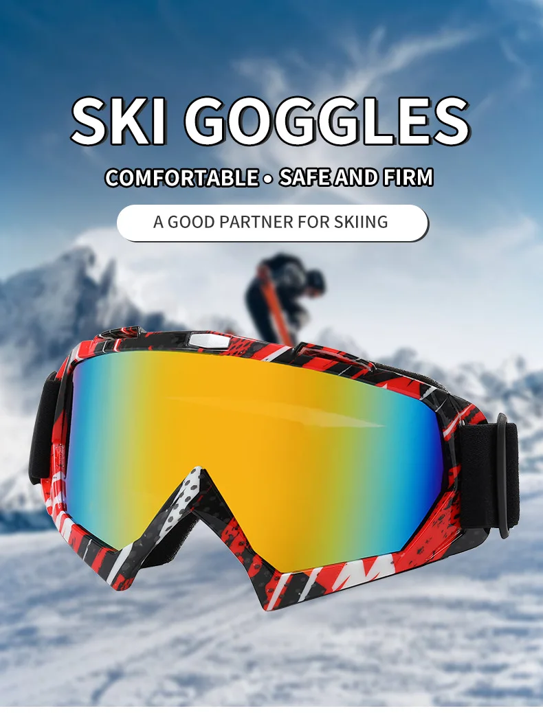 

New ski goggles, windproof and UV-resistant snow goggles, protective eyewear for men and women, adult outdoor ski goggles
