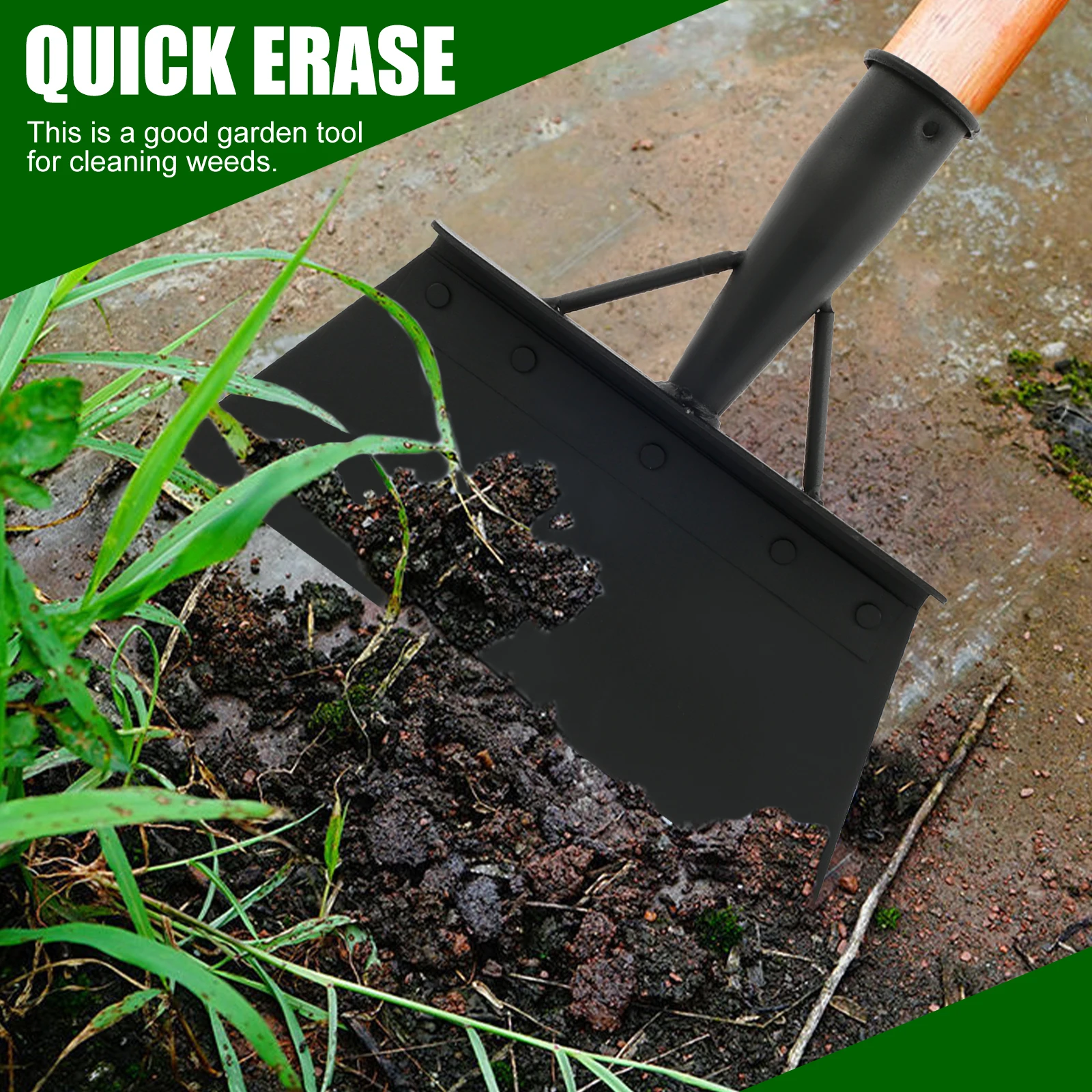 1/2Pcs Metal Weed Cleaning Shovel 25/30cm Heavy Duty Steel Garden Shovel Multifunctional Outdoor Planting Weeding Tool for Moss