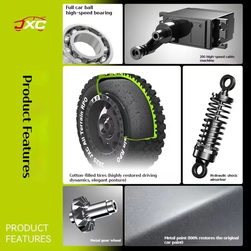 1:12 LC80 Rock Crawler 4WD voiture RC sans balais étanche tout-terrain escalade RTR avec châssis en alliage de lumière LED jouet télécommandé