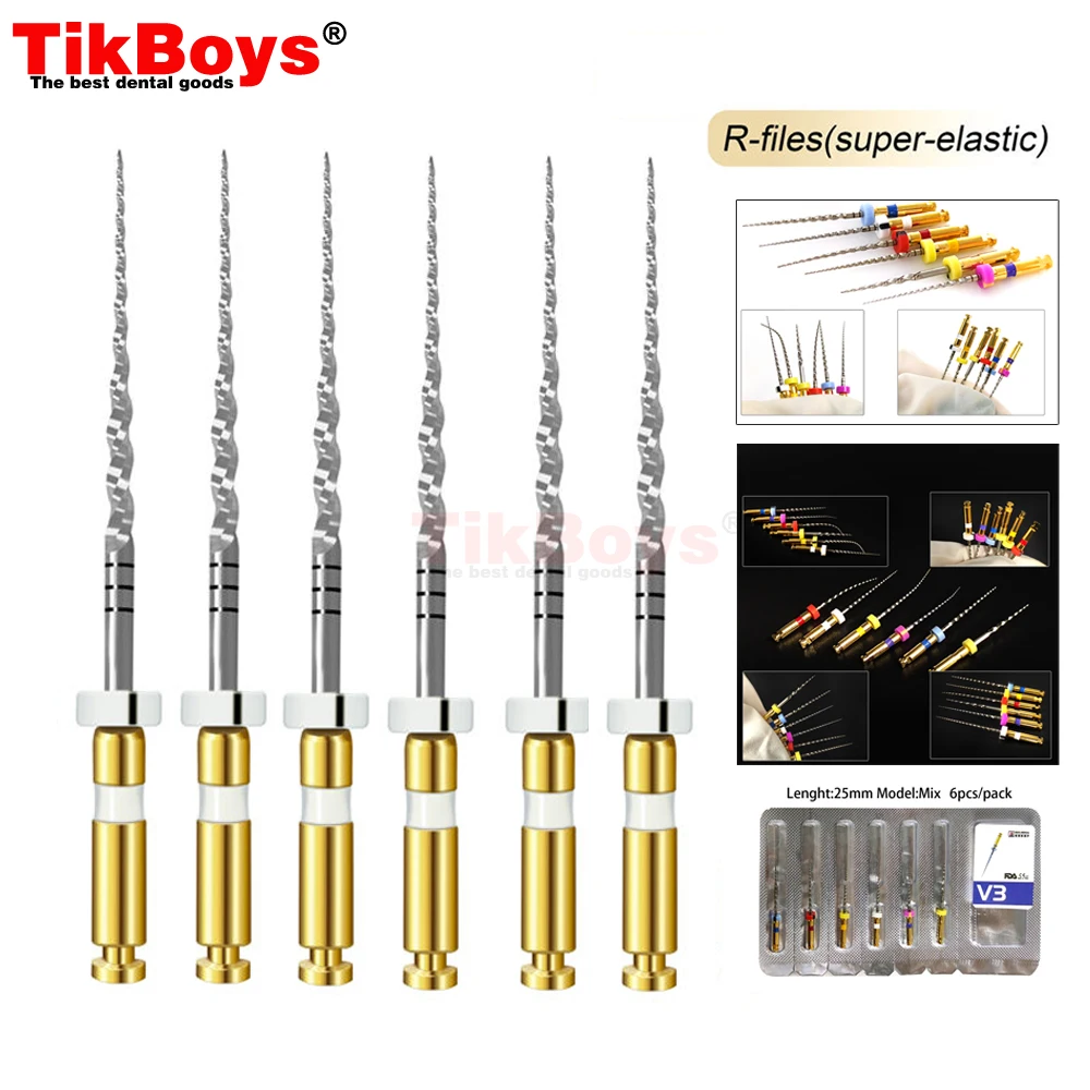 ملف قناة الجذر النشط ، أدوات طبيب الأسنان ، أطراف اللبية ، مواد دوارة للأسنان ، 25 + ، 6 في كل صندوق