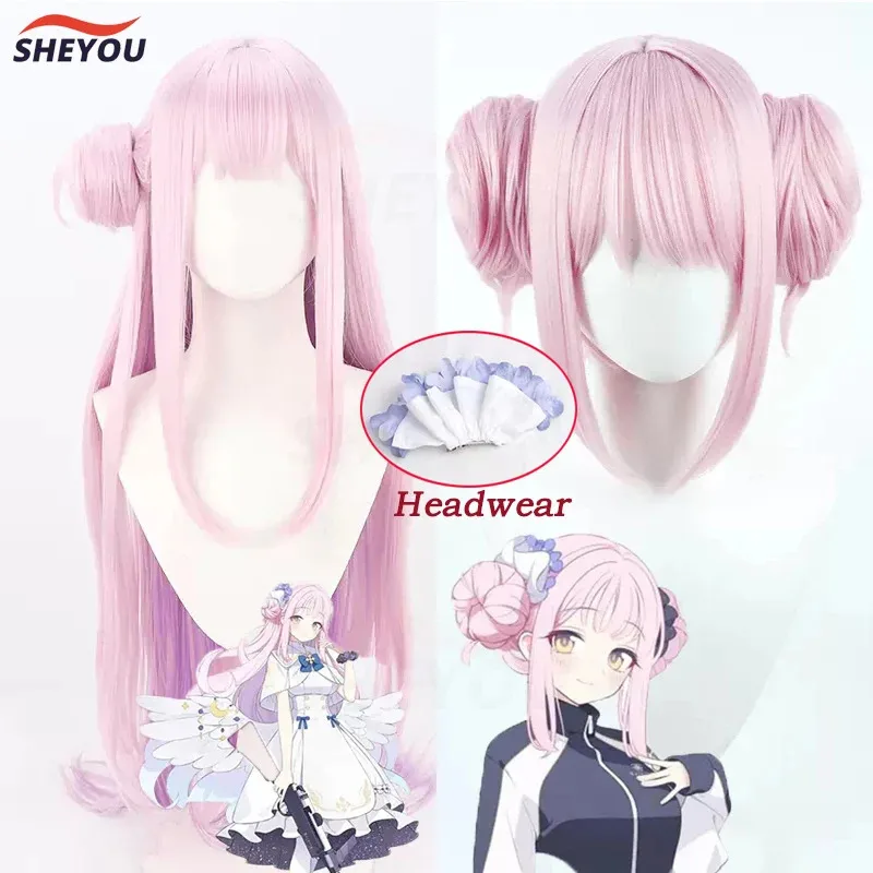 

Misono Mika Косплей Парик Игра Синий Архив Светло-Розовый Градиент Фиолетовый С Пучком Термостойкие Синтетические Волосы Парики Для Вечеринки + Кепка Для Парика