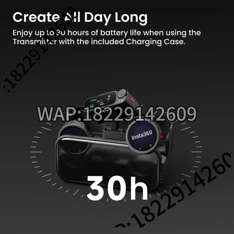 Insta360 Mic Pro Wireless Lavalier Microphone 3-Mic AI Noise Cancel 32-Bit Float for X5 Ace Pro 2 GO Ultra Accessory for Gift