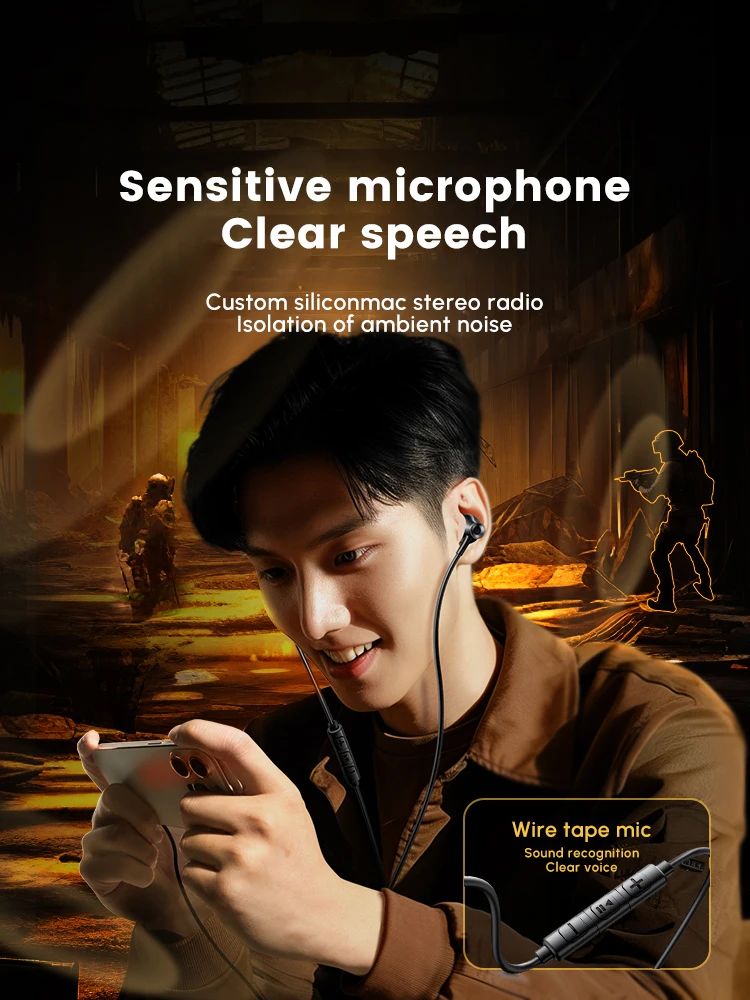 UGREEN 3.5mm Wired Earbuds Ultra Clear Calls & No Noise Headphones Earbuds Wired 3.5mm In-Ear Earphones With Mic