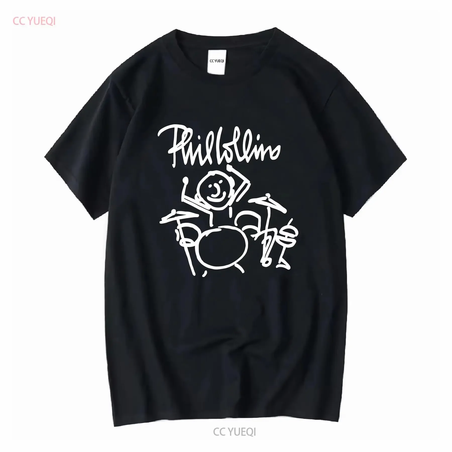 Vintage Phil Collins T Shirt Mens Medium Black 1997 Tour Drums Rock Band 90s vintage Washed Soft streetwear Breathable graphic