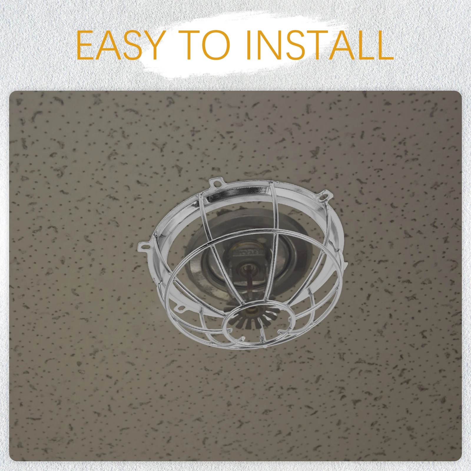 Fire Sprinkler Protector Stainless Steel Screw Type Cage Cover Replacement Practical Sprinkler Guard for Restaurants Offices