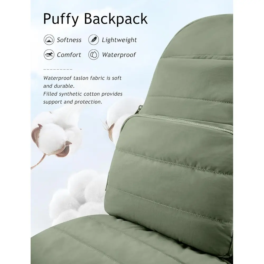 Женский рюкзак для ноутбука 15,6 колледжа — водостойкий и милый стеганый дизайн