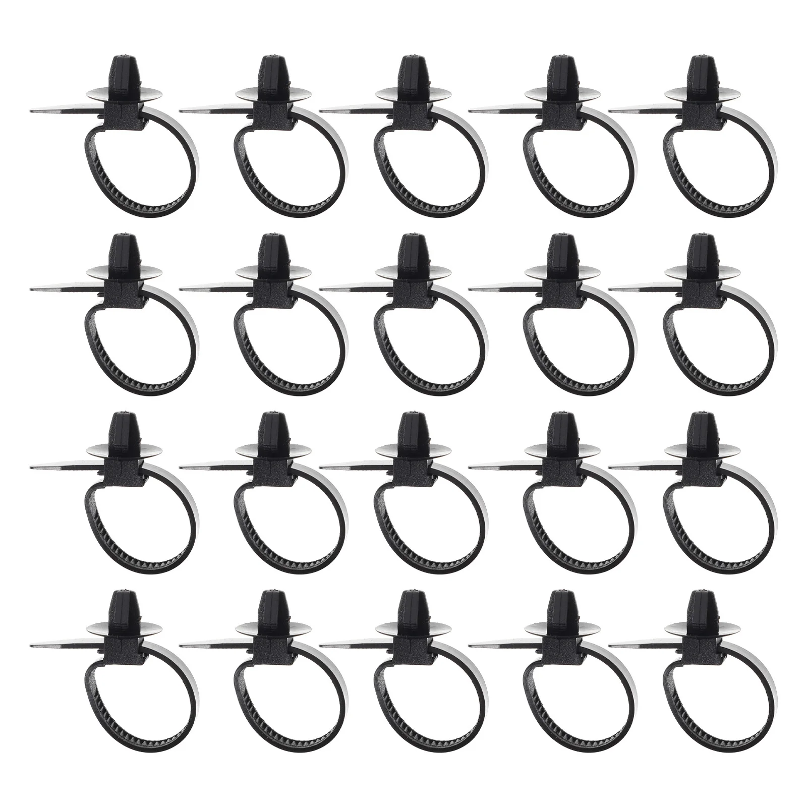 

50Pcs Temperature Resistant Nylon Push Mount Wire Ties Adjustable Cable Tie Mount Heavy Duty Zip Tie Holder for Cables