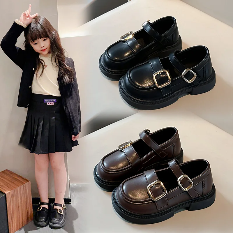 

Детская модная кожаная обувь для детей 2–18 лет, коричневая простая обувь для мальчиков и девочек, черная мягкая нескользящая детская обувь для малышей