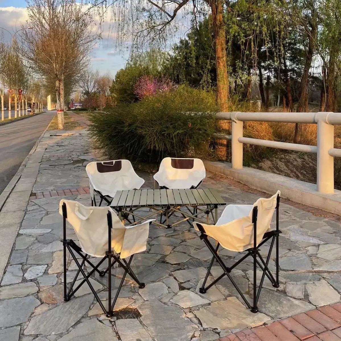 Silla plegable portátil de acero inoxidable para acampar al aire libre, herramienta de playa para bocetos de arte de pesca, Picnic, alta calidad