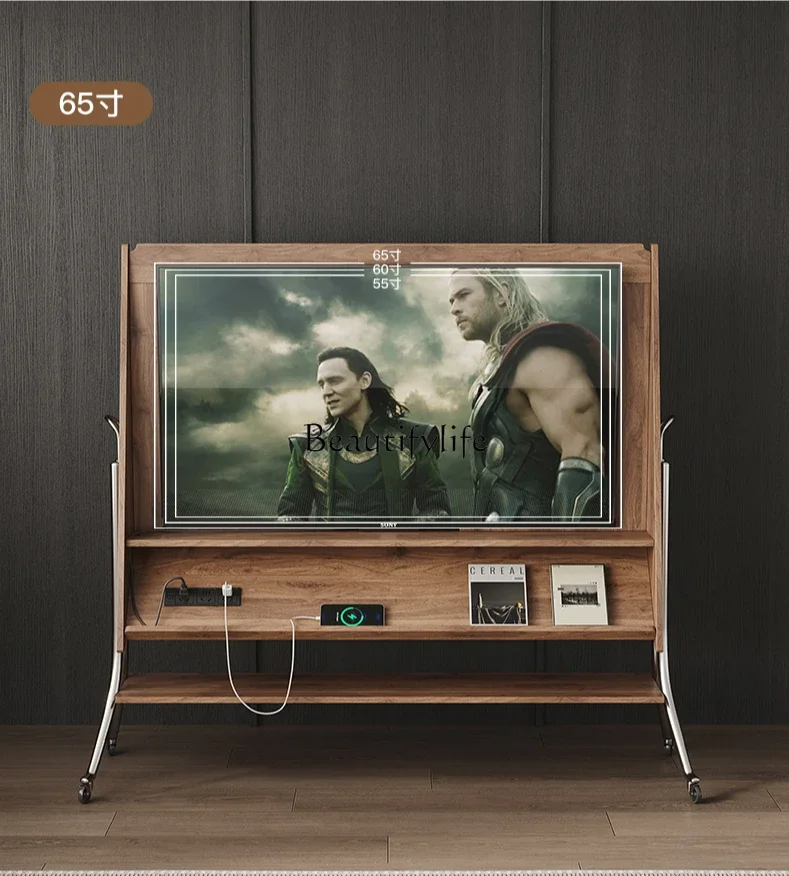 FGSolid wood removable TV cabinet, living room storage, TV rack, household floor