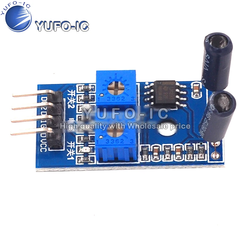 Normally Open 2 Channel Vibration Sensor Module Alarm Trigger Vibration Switch Sensor Module