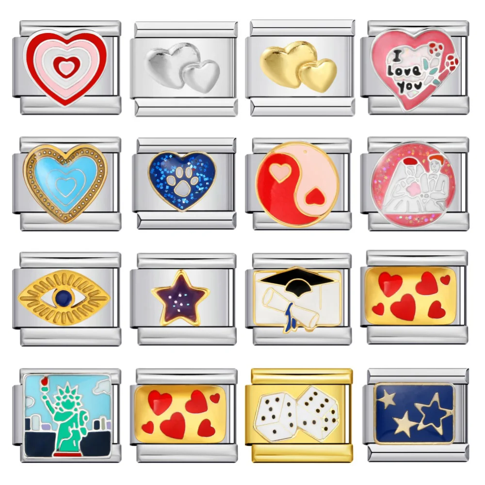 Романтическая-элегантность-для-влюбленных-лебединые-звезды-глаза-сердце-итальянское-звено-подходят-для-9-мм-подвески-из-нержавеющей-стали-изготовление-diy-женские-и-мужские-браслеты-ювелирные-изделия