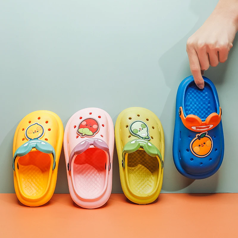 

Children Cartoon Baotou Garden Sandals for Boys Outdoor Beach Speed Intervention Water Shoes for Girls Indoor Casual Slippers