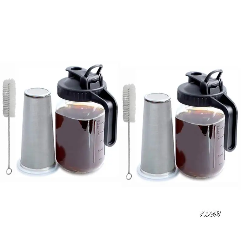 

Graduated Mason Jars Cold Water Jugs Glass Jug Sets Coffee Filters Handle Lids Glass Bottles