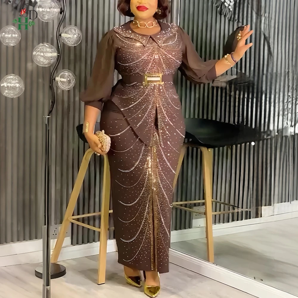 2026 Новые модные африканские вечерние платья для женщин Dashiki Ankara, свадебное вечернее платье больших размеров, элегантное мусульманское платье макси в Турции