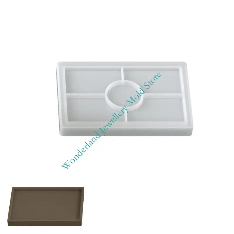 

H7EB Reusable Silicone Craft Mould for Resin Jewelry Tray Art Projects Gift
