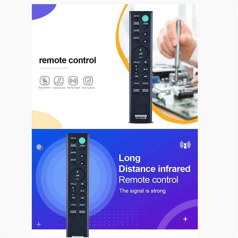 AS95-3X RMT-AH300U مكبرات الصوت التحكم عن بعد لسوني ساوند بار HT-CT291 SA-CT290 SA-CT291 HT-CT290 HTCT290