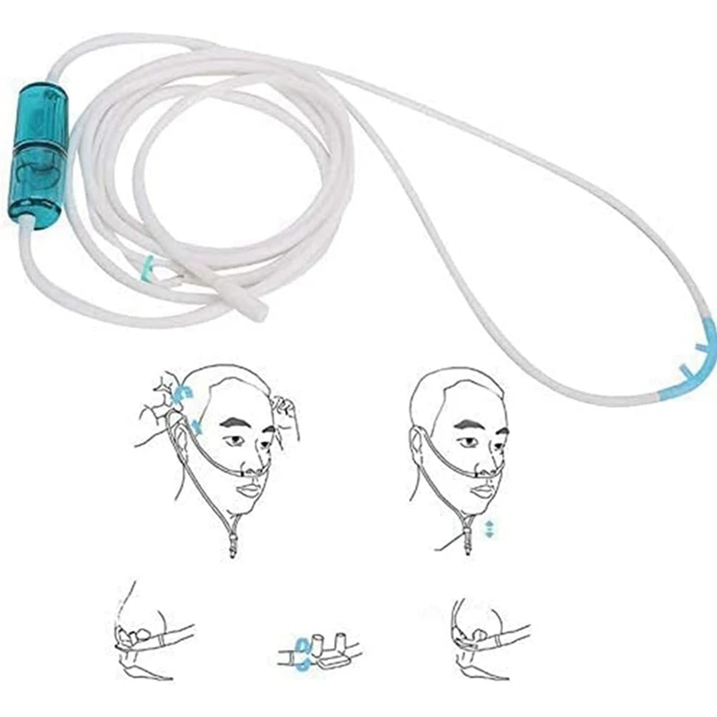 Oxygen Tube, Made Of Silicone Material, Nasal Oxygen Cannula,Not Easy To Deform And Crack, Easy To Use And Clean 3 Meter