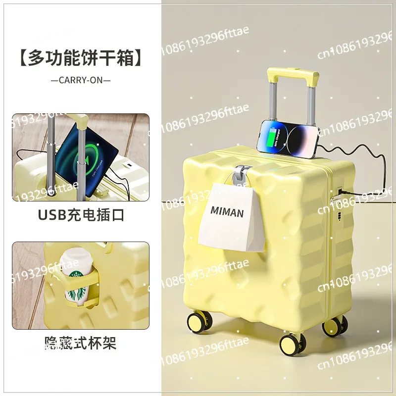 Suitcase 20-inch Boarding Case Multifunctional Trolley Case Children's Travel Password Case Small 18-inch High-value Bag