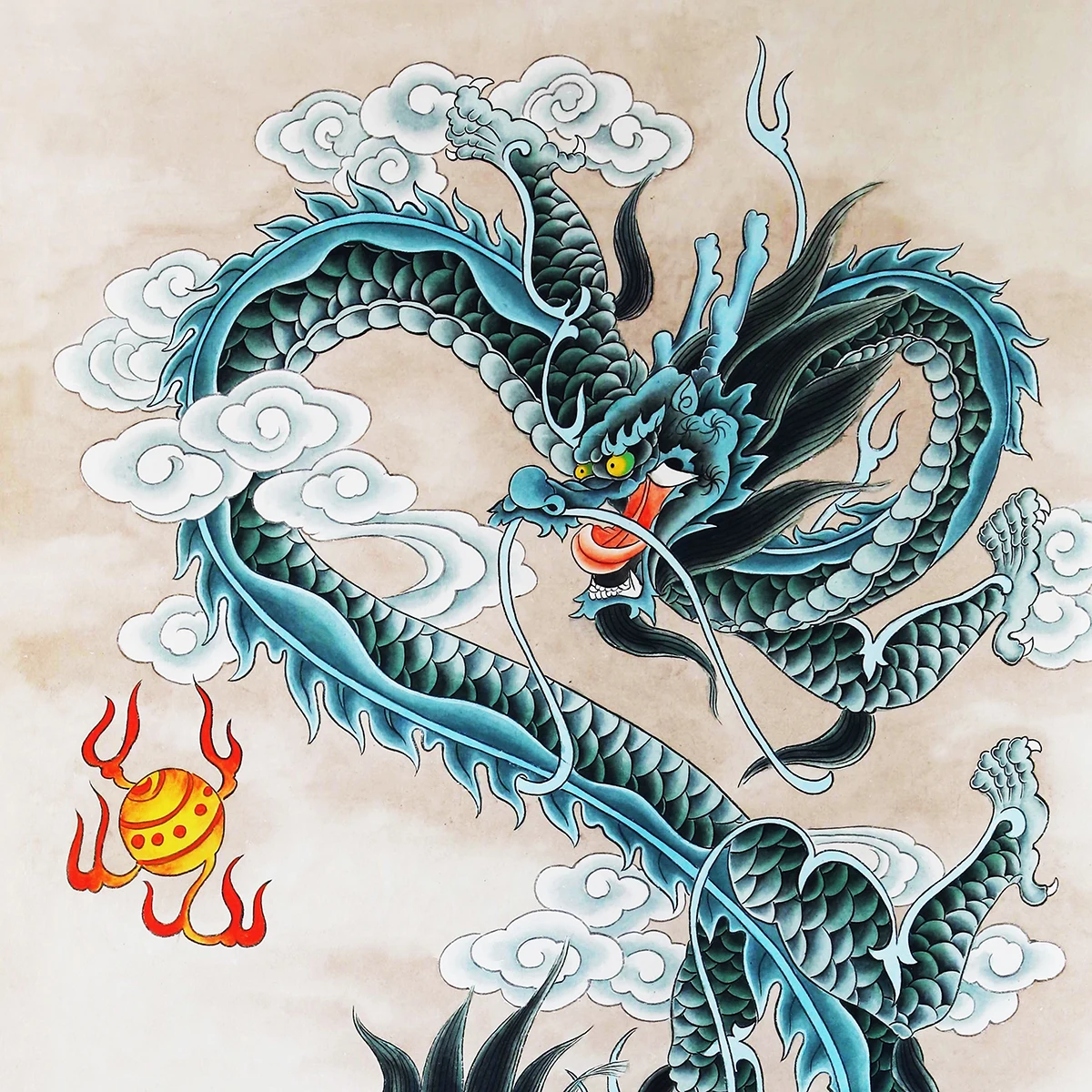 Dragon painting   Home Office Decoration Chinese scroll painting dragon painting China dragon