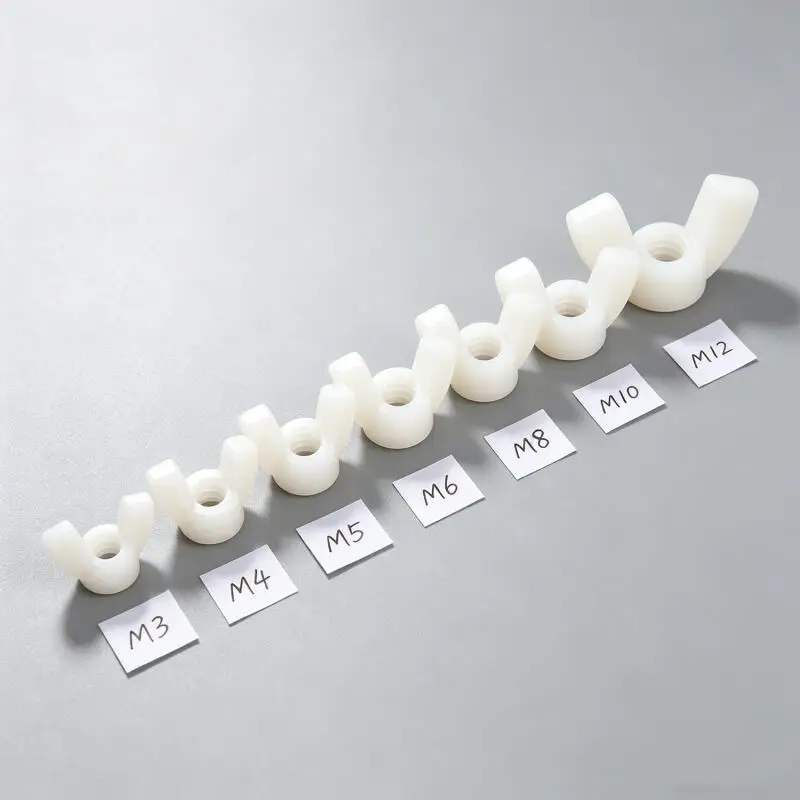 M3 M4 M5 M6 M8 M10 M12 Nylon-Flügelmutter Kunststoff-Ingot-Mutter Kunststoff-Schmetterlingsmutter Kunststoff-Kappenmutter – Detail 4