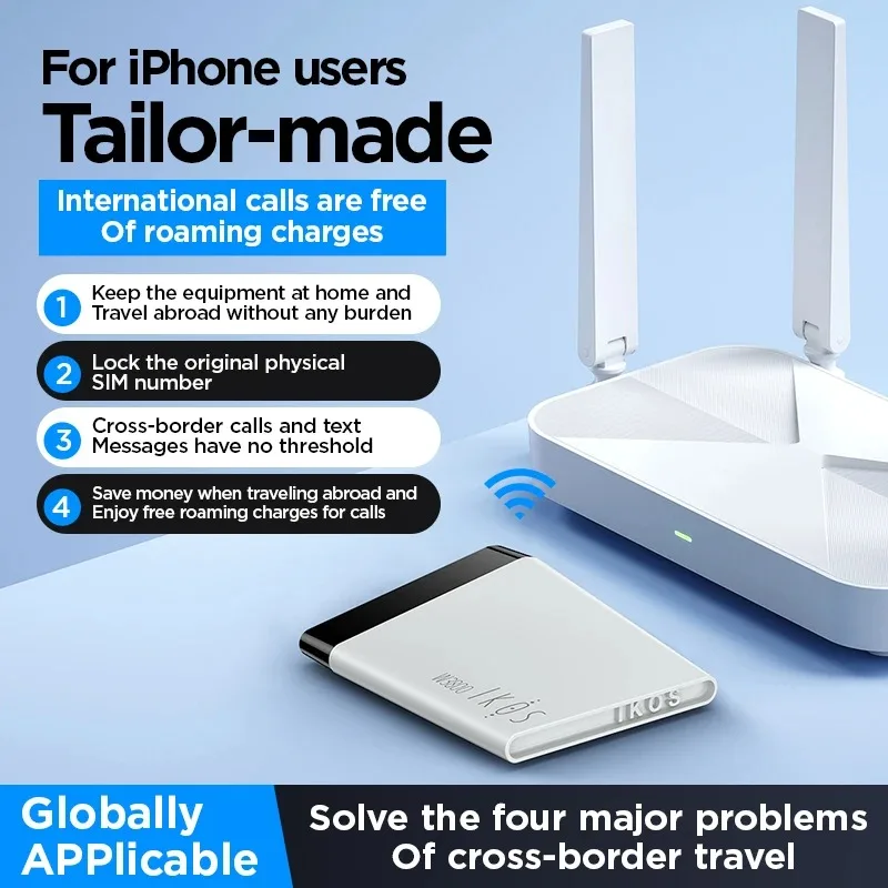 

Адаптер лотка для сетевых SIM-камер IKOS 4G с бесплатной оплатой стоимости роуминга для iPhone — сетевой адаптер