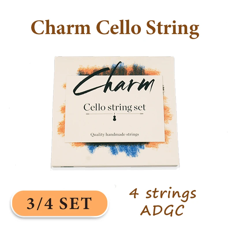 FOR-TUNE Charm Cello Snaarset Stalen Kern Chroom/Tungsten Winding Medium Spanning Verkrijgbaar in 4/4-1/8 Maten