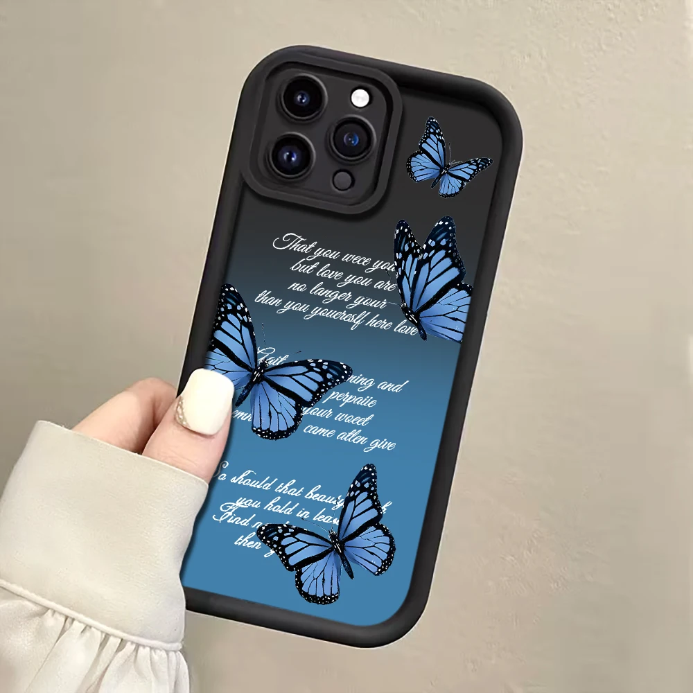Eisblaue Schmetterlings-Schlaufen-Handyhülle für Samsung Galaxy Note 20 Ultra S25 S26 S24 Plus S24 S23 FE S23 S24 S25Ultra A56 Hülle – Detail 5