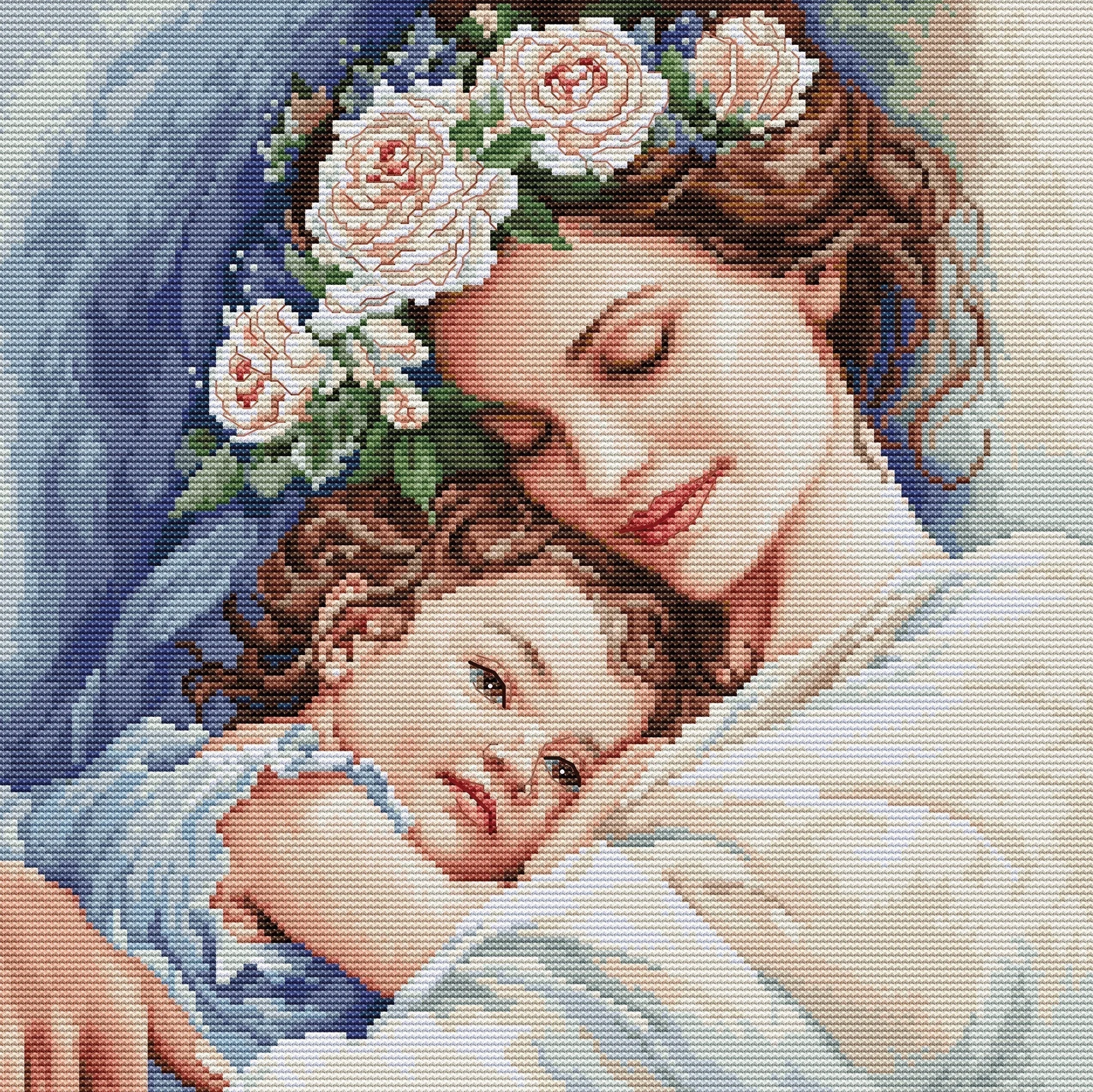 DIY needle work Eternal Love 39-39 Cross Stitch Set Counted Cross Stitch Kit  28ct 14ct 32ct Metallic aida