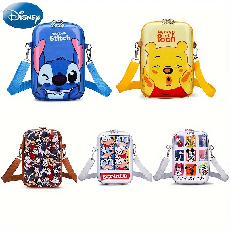 MINISO Disney Kawaii Crossbody Shoulder Bag Donald Duck Winnie Designs Secure Zipper Closure Trendy Accessory Outings Across Bag