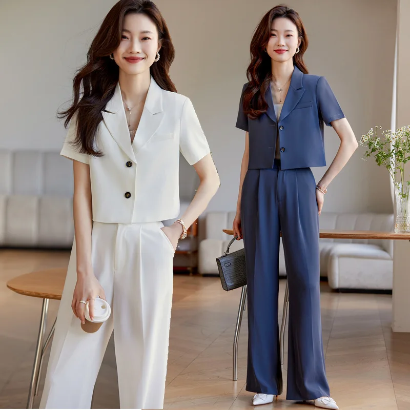 

White Suit Jacket for Women2024New Summer Short Casual Temperament Goddess Style Fashion Suit