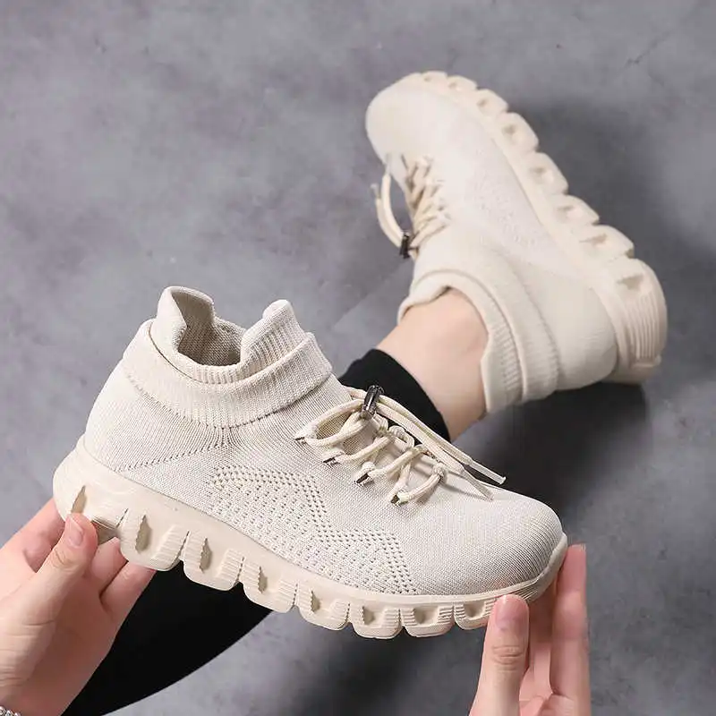Synthetic Leather Anti Slip Women's Sneakers Vip Casual Tenis Street Autumn Shoes For Women Sport Besket High Grade Fat