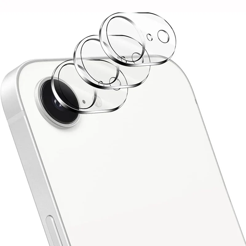 Lot de 3 protections d'objectif transparentes pour caméra arrière iPhone 17e, verre trempé pour objectif d'écran pour Apple iPhone 17e 16e