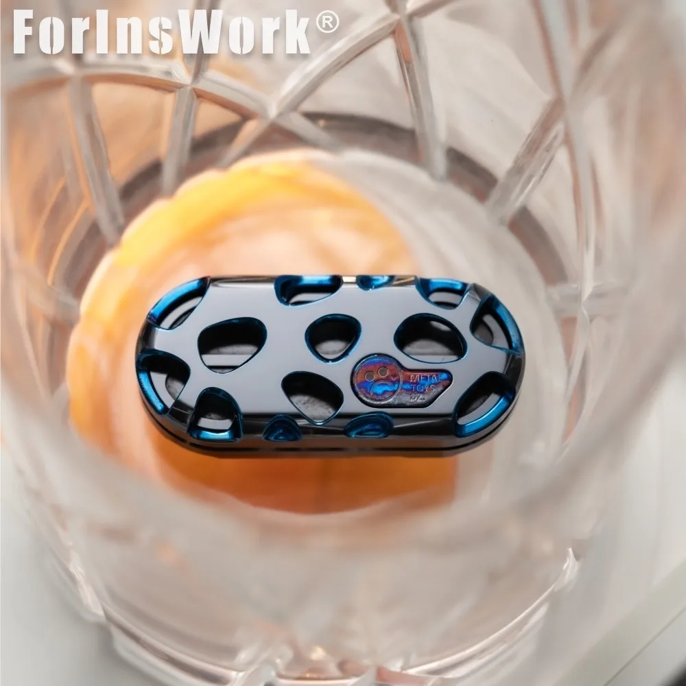 Metal Toys Dz Zirconium Skeleton TopB KONG Push Slider Stress Relief Toy Adults Office EDC Fidget Toy