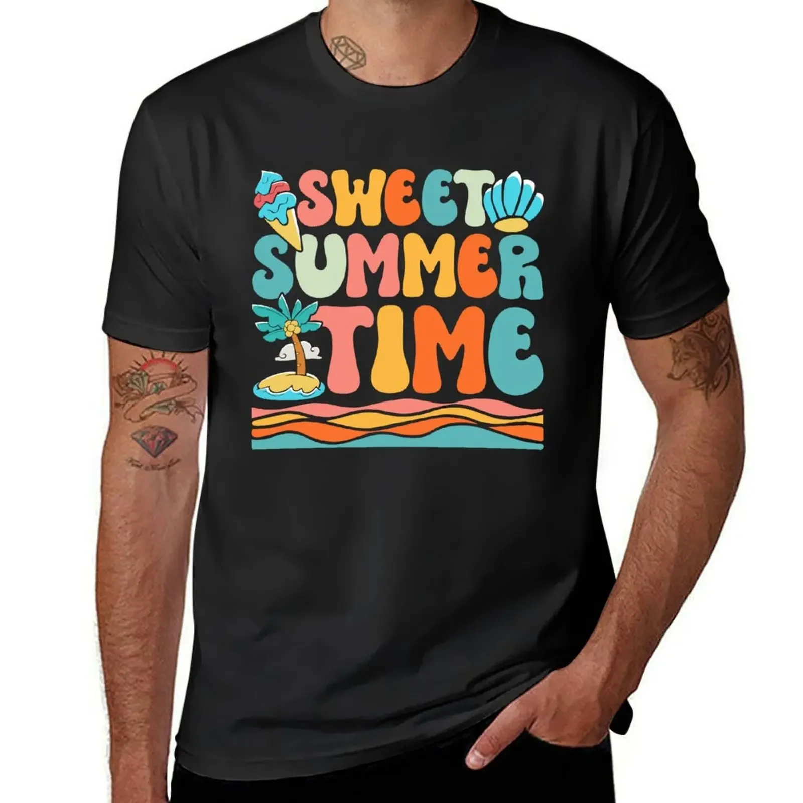 Summer Time Relaxing Mode T-Shirt Aesthetic clothing blanks shirts graphic tees essential t shirt men workout shirt