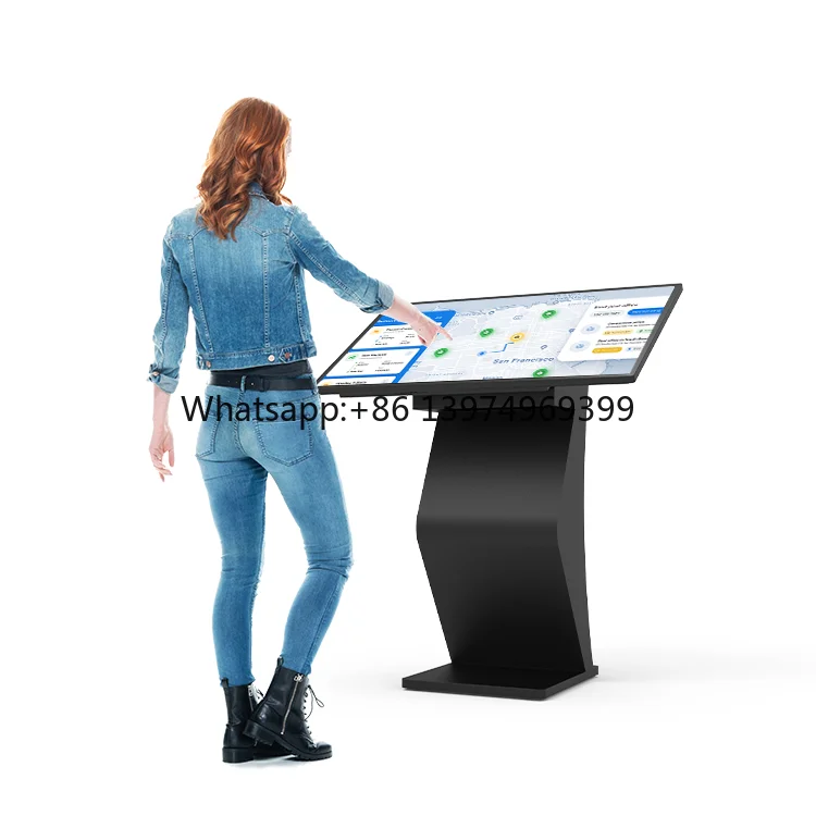 50 Inch Self-Service Touch Screen Kiosk Indoor Horizontal All-in-One Machine Shopping Malls Retail Stores Wayfinding Library