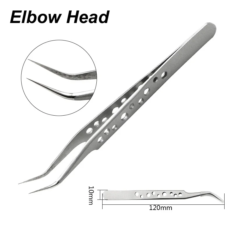 NEW 2026 Anti-Static Precision Stainless Curved Straight Tip Electronics Industrial Tweezers Silver  Phone Repair Hand Tools