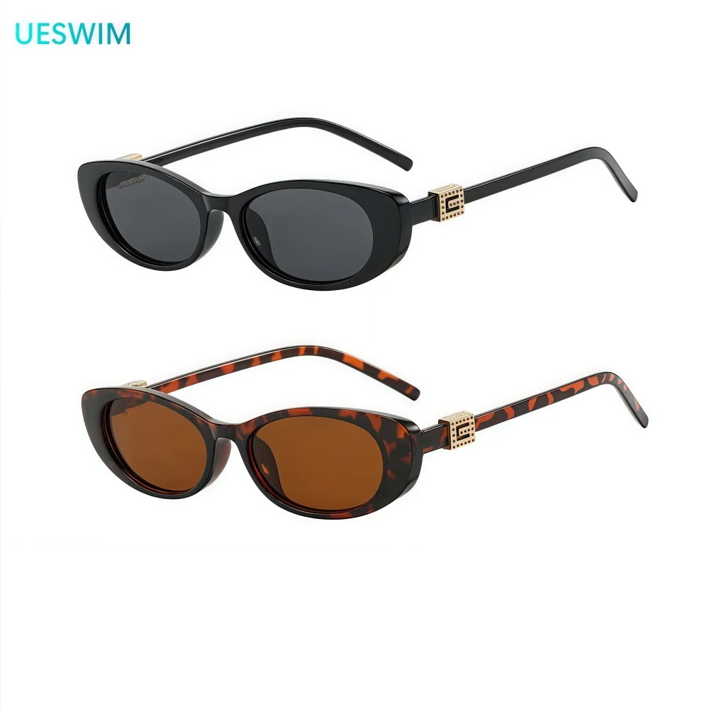 2 uds Gafas De Sol De lujo para mujer, Gafas De Sol a la moda con diamantes, Gafas De Sol Ins a la moda, Gafas De Sol pequeñas con forma De ojo De gato para mujer