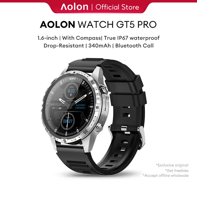 Aolon reloj inteligente GT5pro accesorio de pulsera resistente al agua con pantalla tactil TFT de 1 6 pulgadas HD Bluetooth llamadas deporte y Fitness AliExpress
