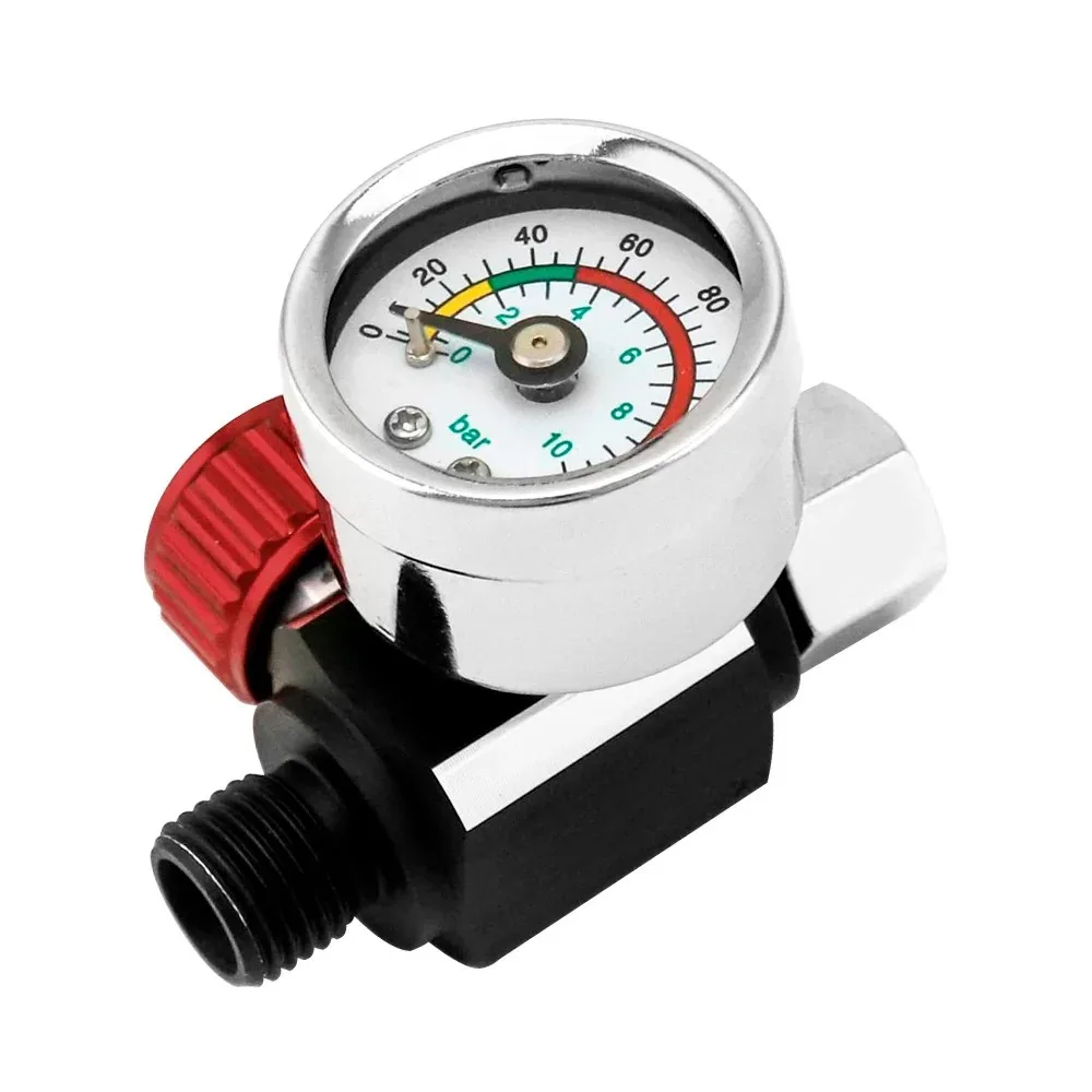 

Регулятор давления воздуха в аэрозольной краске 0-140PSI G1/4 Манометр с резьбой Пневматический инструмент Аксессуар Воздушный компрессор для воздушного инструмента