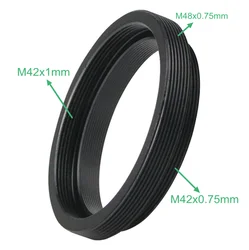 Camera Lens Mount Ring, 3in 1 Stepping Ring, Adaptadores de Telescópio, M42 a T2, M48, M42 x 1mm para M42x 0.75mm