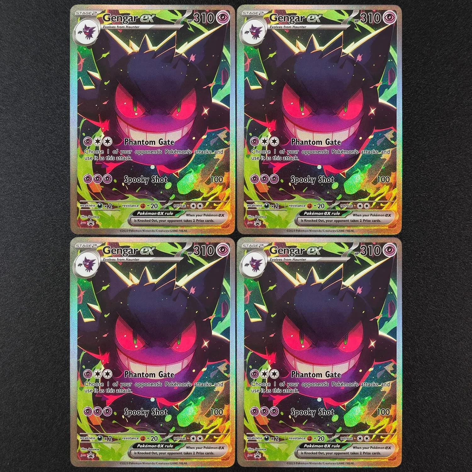 Selbstgemachter Englischer DIY Fanart Anime-Comic Fusion-Stil Gengar EX Anime-Spielkarte Spielzeug