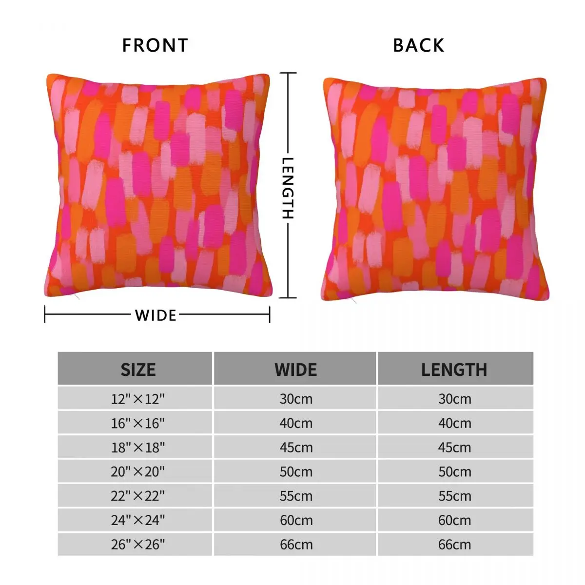 Pink And Orange Pillowcase Polyester Cushion Comfort Throw Pillow Sofa Decorative Cushions Used for Home Bedroom Living Room