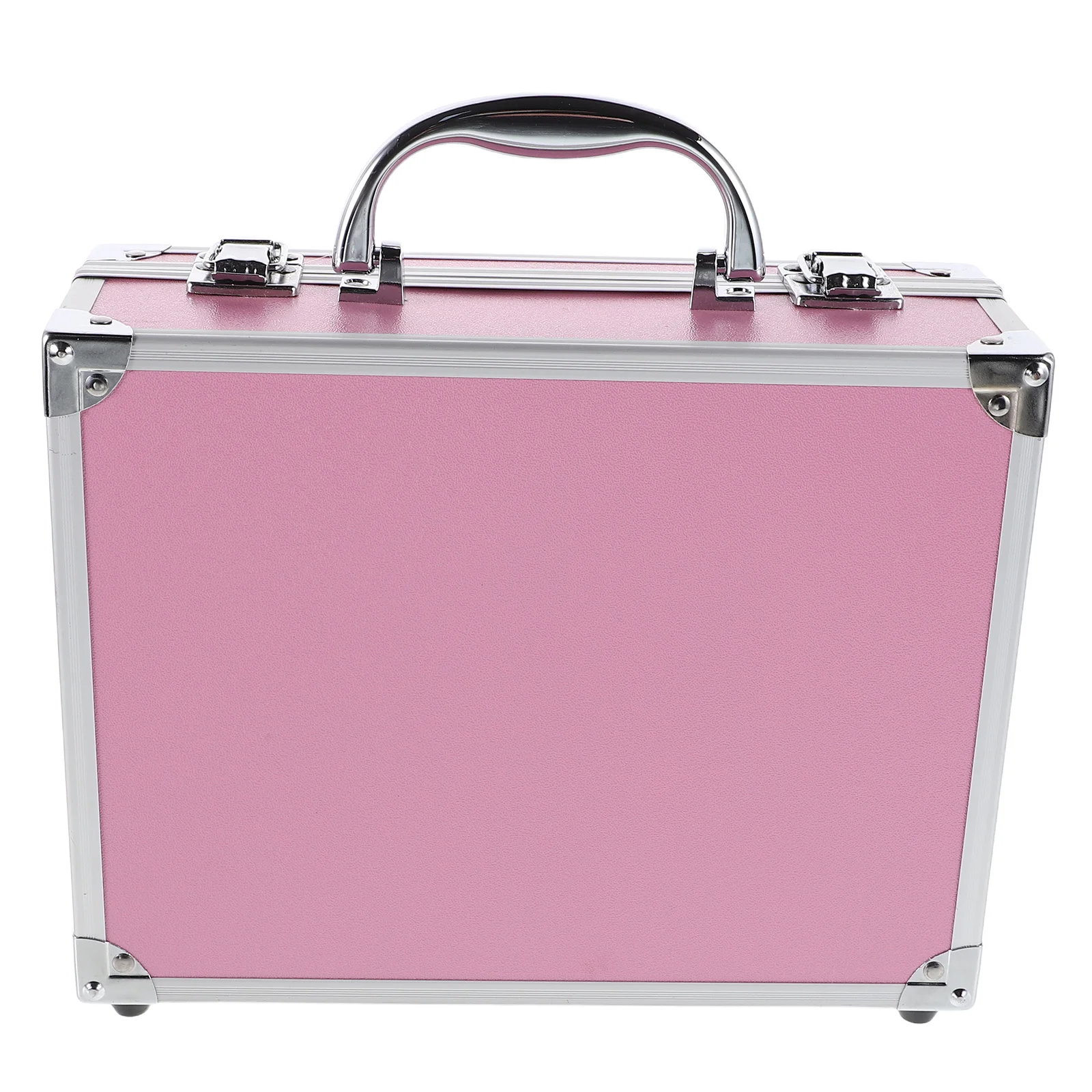 Large Makeup Bag in Metal Case Aluminum Suitcase with Foam Insert Portable Tool Box for Travel Medical or Use