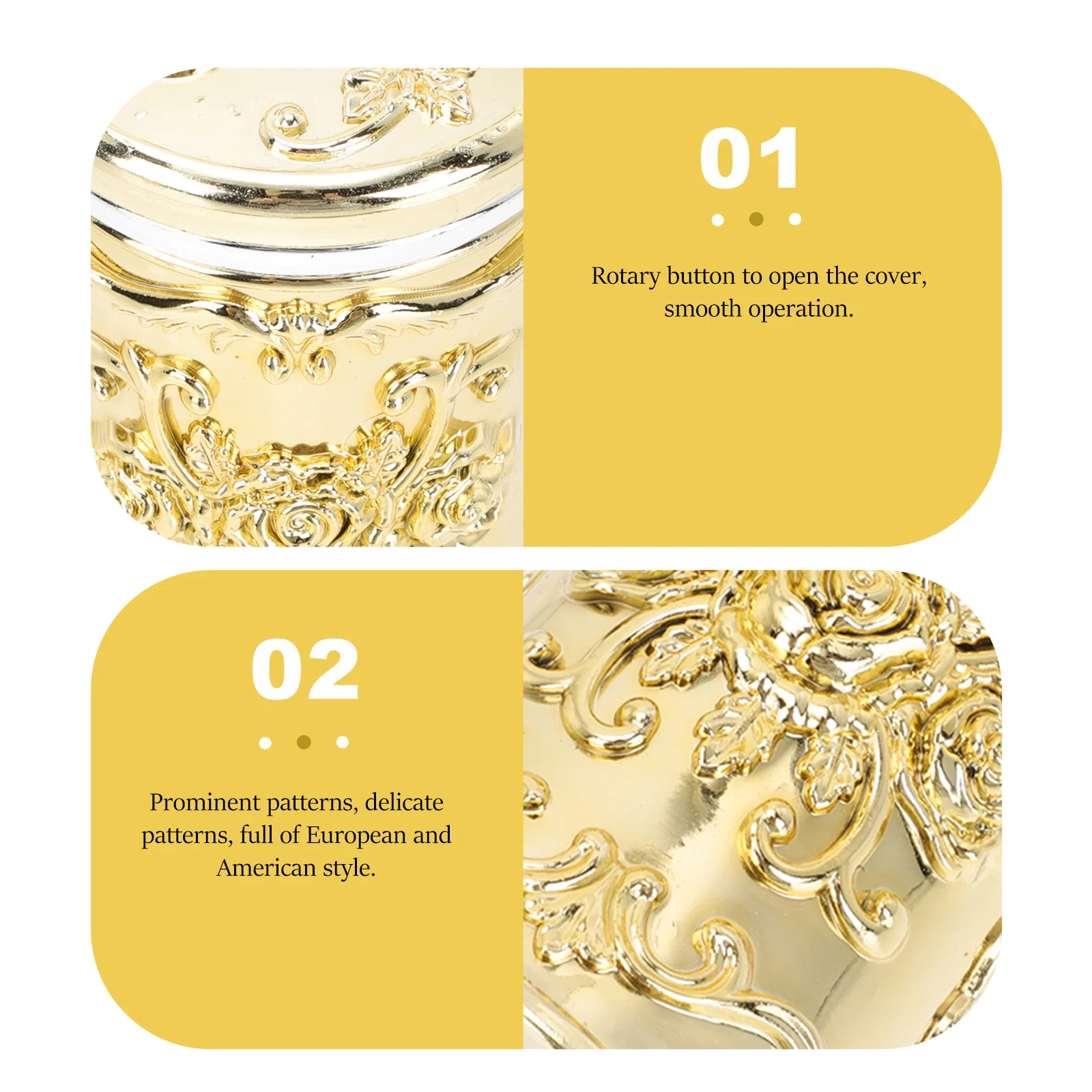 

2pcs Automatic Toothpick Holders Rotary Button Dust-Proof Storage Box For Toothpicks Cotton Swabs Floss Party Supplies Kitchen