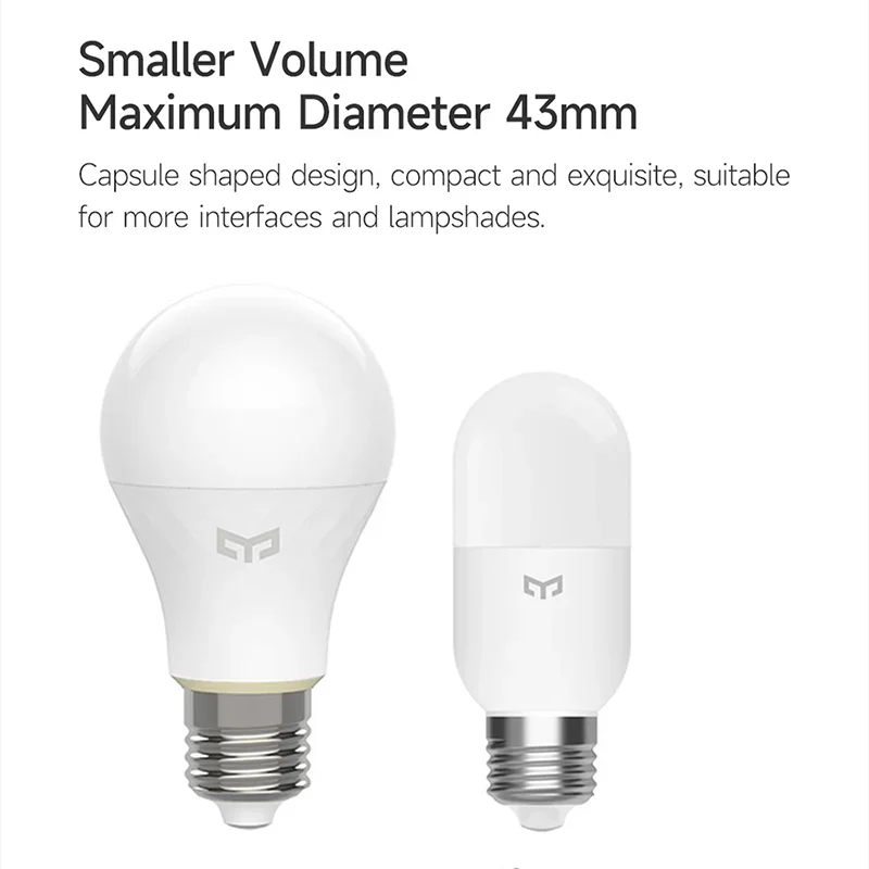 Mijia Yeelight Smart LED Bulb M2 Bluetooth Mesh E27 Home Dimmable Light Bulb Color Temperature APP Control For Homekit Mijia App