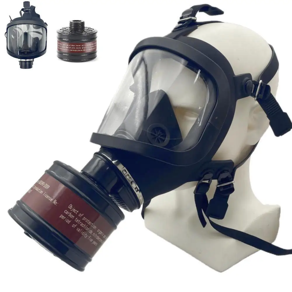 

Self-Priming Full Face Mask Gas Mask Biological And Radioactive Pollution Anti-Nuclear Radiation MF14 Chemical Gas Mask
