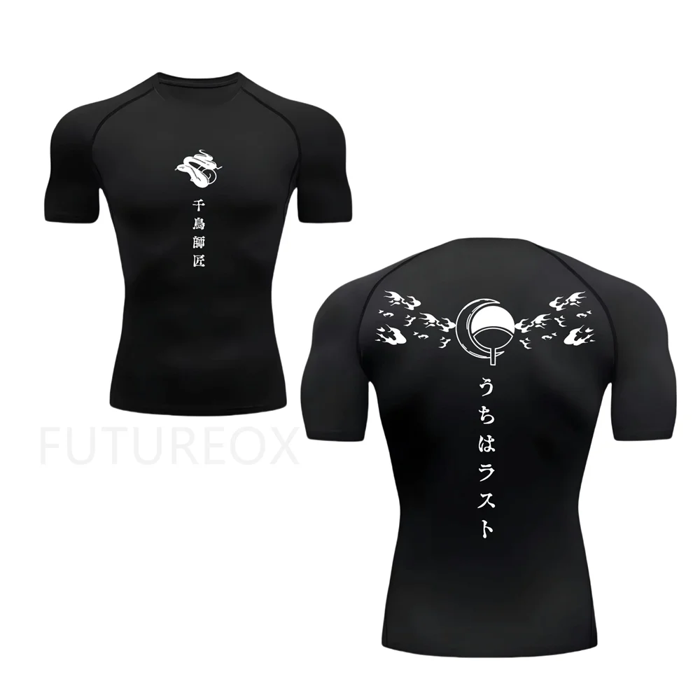 

Pure Black Surfing Clothing BJJ MMA Men Rash Guard Short Sleeve UV Protection Diving Swimwear Summer Beach Tights Women GYM Tops