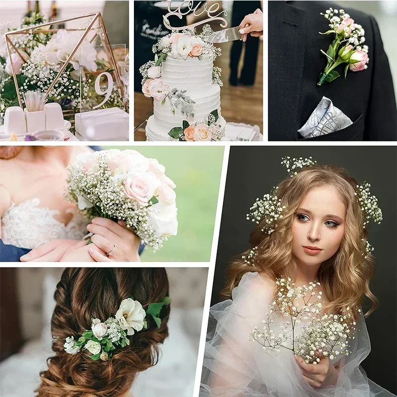 50 Pcs Artificial Flowers Babies Breath Flowers Fake Gypsophila Plants Flowers for Wedding Home Party Decor - view 6
