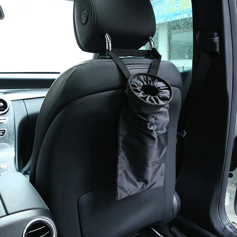 1pcs Car Seat Back Trash Holder Hang Litter Bag Garbage Storage Rubbish Container Oxford Cloth Car Waste Bins Car Accessories